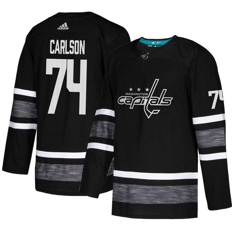 Adidas Capitals #74 John Carlson Black Authentic 2019 All-Star Stitched NHL Jersey