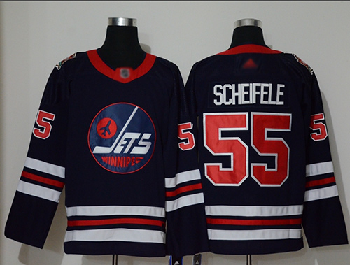 Jets #55 Mark Scheifele Navy Blue Authentic 2019 Heritage Classic Stitched Hockey Jersey