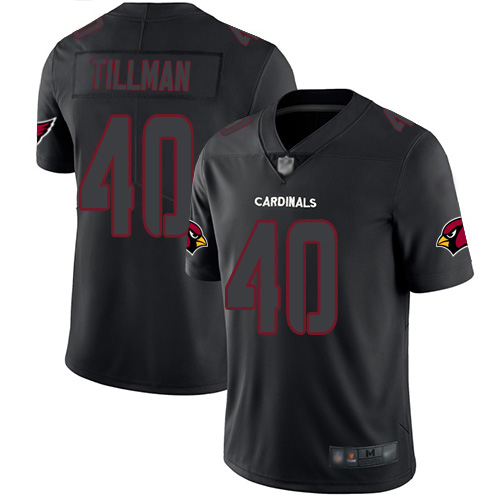 Cardinals #40 Pat Tillman Black Men's Stitched Football Limited Rush Impact Jersey