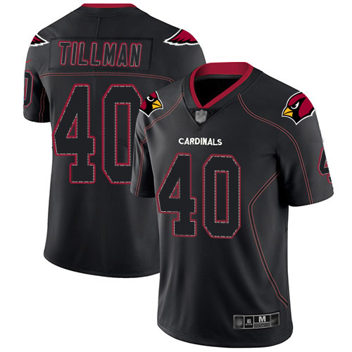 Cardinals #40 Pat Tillman Lights Out Black Men's Stitched Football Limited Rush Jersey