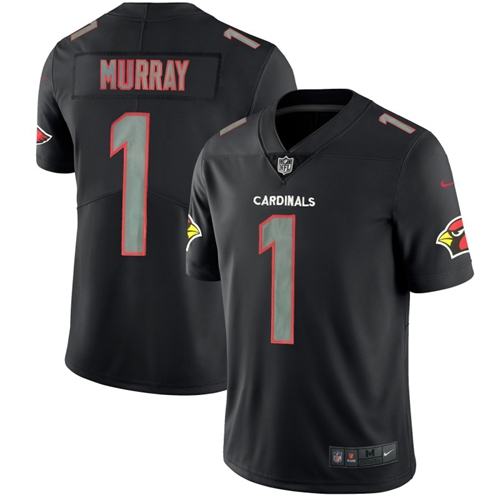 Cardinals #1 Kyler Murray Black Men's Stitched Football Limited Rush Impact Jersey