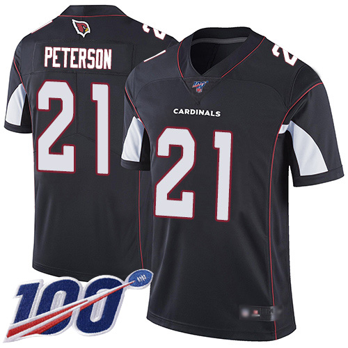 Cardinals #21 Patrick Peterson Black Alternate Men's Stitched Football 100th Season Vapor Limited Jersey