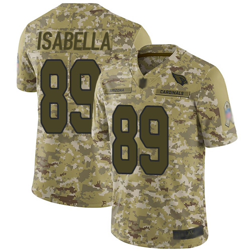 Cardinals #89 Andy Isabella Camo Men's Stitched Football Limited 2018 Salute to Service Jersey