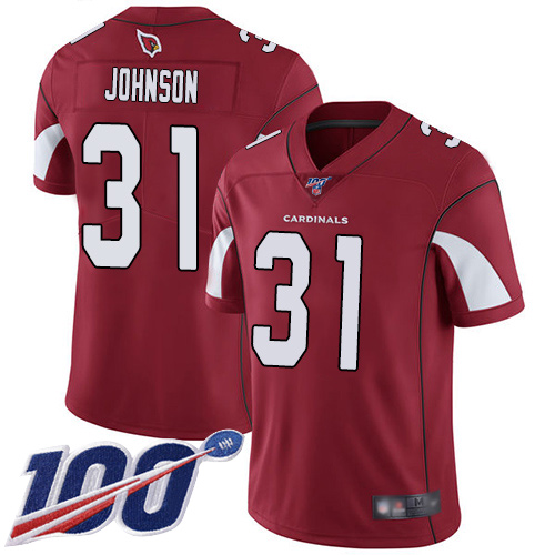 Cardinals #31 David Johnson Red Team Color Men's Stitched Football 100th Season Vapor Limited Jersey Cardinals #31 David Johnson Red Team Color Men's Stitched Football 100th Season Vapor Limited Jersey