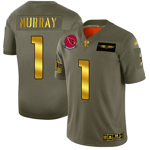 Cardinals #1 Kyler Murray Camo/Gold Men's Stitched Football Limited 2019 Salute To Service Jersey