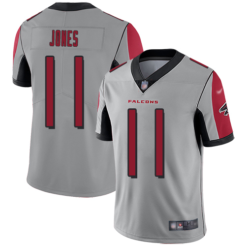 Falcons #11 Julio Jones Silver Men's Stitched Football Limited Inverted Legend Jersey