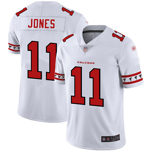 Falcons #11 Julio Jones White Men's Stitched Football Limited Team Logo Fashion Jersey