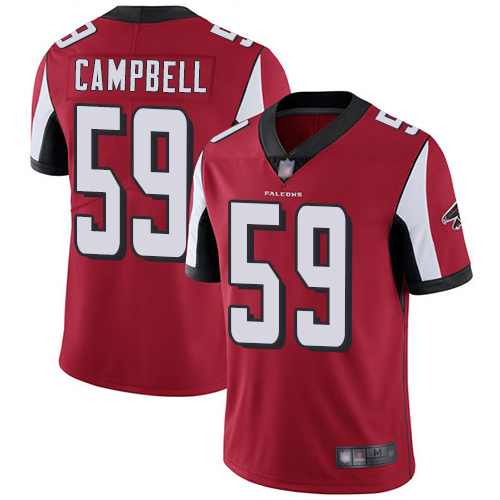 Falcons #59 De'Vondre Campbell Red Team Color Men's Stitched Football Vapor Untouchable Limited Jersey