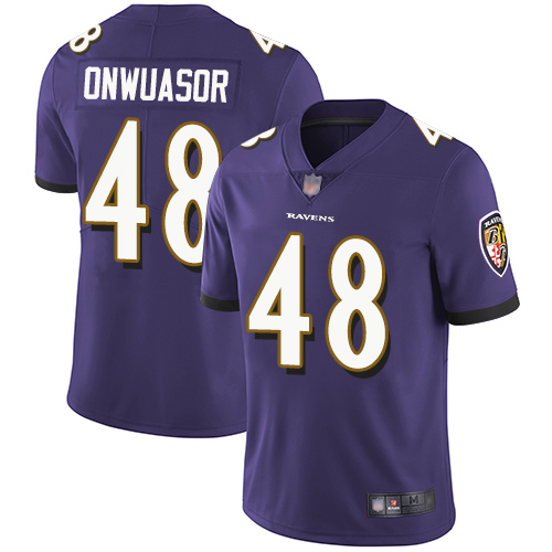 Ravens #48 Patrick Onwuasor Purple Team Color Men's Stitched Football Vapor Untouchable Limited Jersey