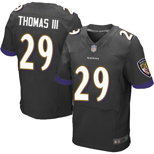 Nike Ravens #29 Earl Thomas III Black Alternate Men's Stitched NFL New Elite Jersey