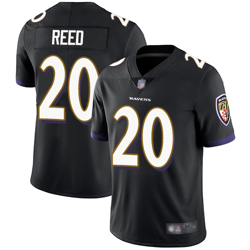 Ravens #20 Ed Reed Black Alternate Men's Stitched Football Vapor Untouchable Limited Jersey