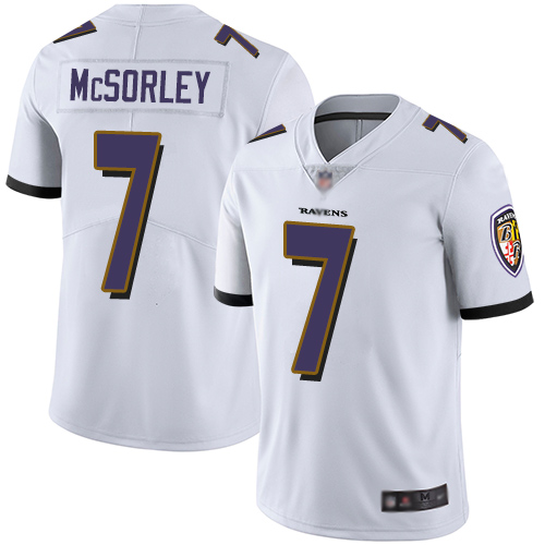 Ravens #7 Trace McSorley White Men's Stitched Football Vapor Untouchable Limited Jersey