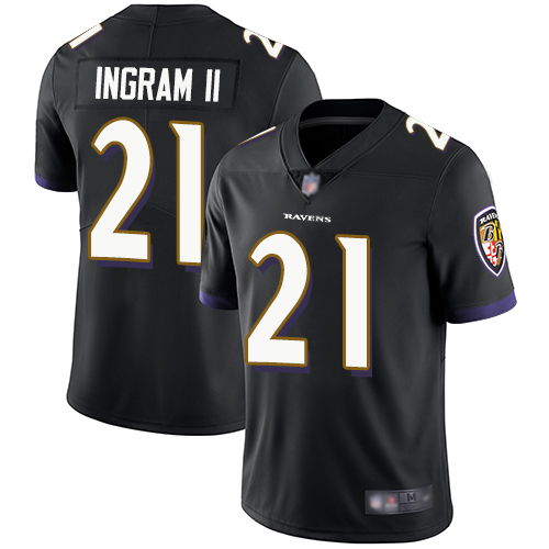 Ravens #21 Mark Ingram II Black Alternate Men's Stitched Football Vapor Untouchable Limited Jersey