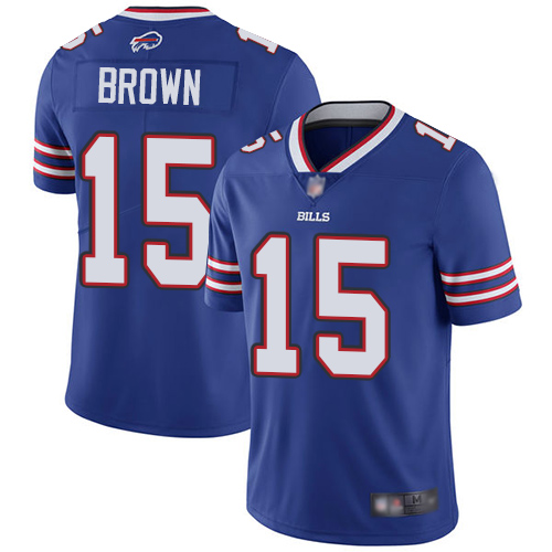 Bills #15 John Brown Royal Blue Team Color Men's Stitched Football Vapor Untouchable Limited Jersey