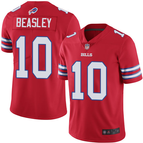 Bills #10 Cole Beasley Red Men's Stitched Football Limited Rush Jersey