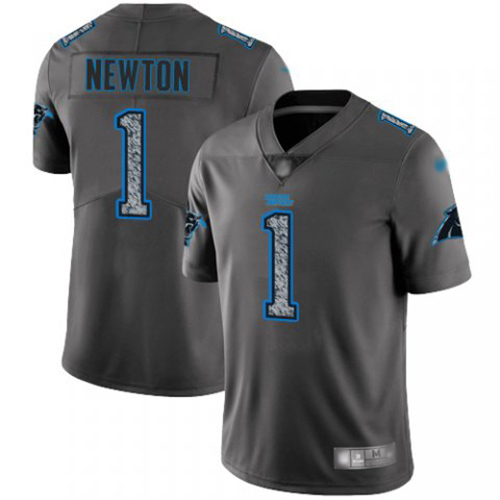 Panthers #1 Cam Newton Gray Static Men's Stitched Football Vapor Untouchable Limited Jersey