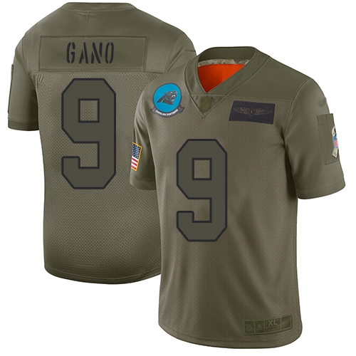 Panthers #9 Graham Gano Camo Men's Stitched Football Limited 2019 Salute To Service Jersey