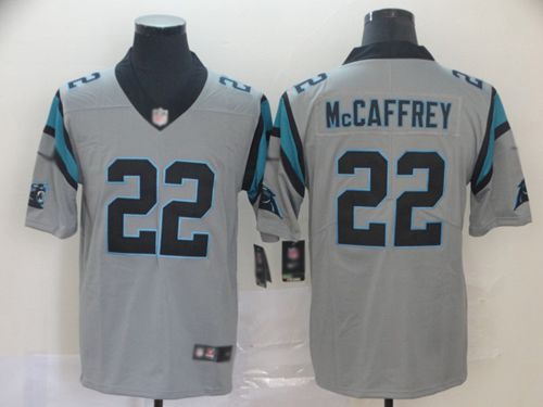 Panthers #22 Christian McCaffrey Silver Men's Stitched Football Limited Inverted Legend Jersey Panthers #22 Christian McCaffrey Silver Men's Stitched Football Limited Inverted Legend Jersey