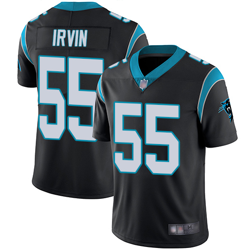 Panthers #55 Bruce Irvin Black Team Color Men's Stitched Football Vapor Untouchable Limited Jersey