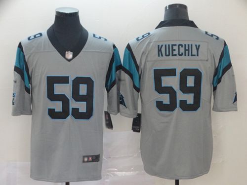 Panthers #59 Luke Kuechly Silver Men's Stitched Football Limited Inverted Legend Jersey
