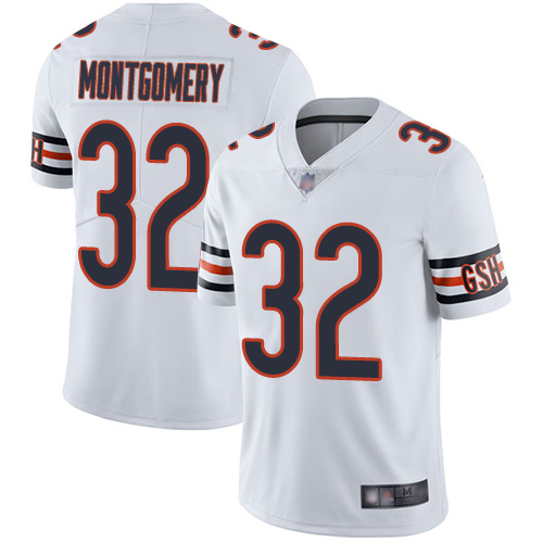 Bears #32 David Montgomery White Men's Stitched Football Vapor Untouchable Limited Jersey Bears #32 David Montgomery White Men's Stitched Football Vapor Untouchable Limited Jersey
