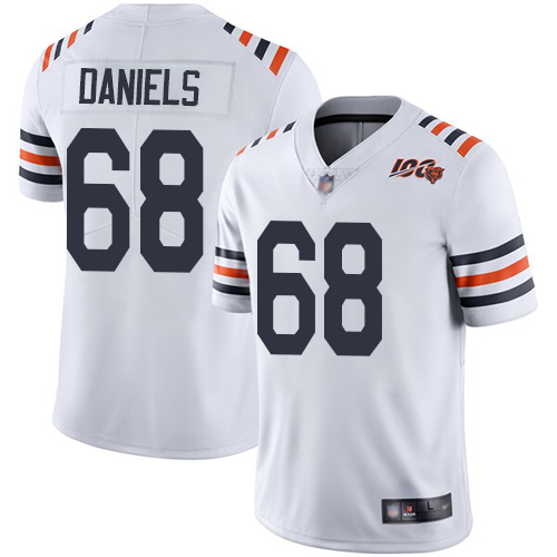 Bears #68 James Daniels White Alternate Men's Stitched Football Vapor Untouchable Limited 100th Season Jersey Bears #68 James Daniels White Alternate Men's Stitched Football Vapor Untouchable Limited 100th Season Jersey
