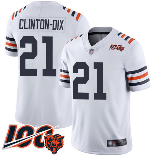 Bears #21 Ha Ha Clinton-Dix White Alternate Men's Stitched Football Vapor Untouchable Limited 100th Season Jersey