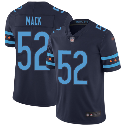 Bears #52 Khalil Mack Navy Blue Team Color Men's Stitched Football Limited City Edtion Jersey