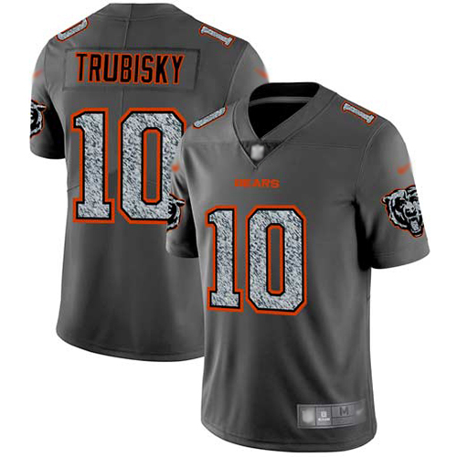 Bears #10 Mitchell Trubisky Gray Static Men's Stitched Football Vapor Untouchable Limited Jersey Bears #10 Mitchell Trubisky Gray Static Men's Stitched Football Vapor Untouchable Limited Jersey