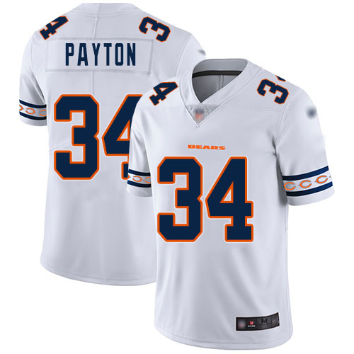 Bears #34 Walter Payton White Men's Stitched Football Limited Team Logo Fashion Jersey