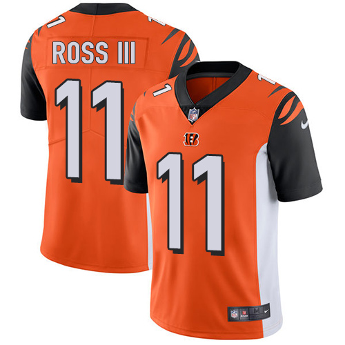 Bengals #11 John Ross III Orange Alternate Men's Stitched Football Vapor Untouchable Limited Jersey