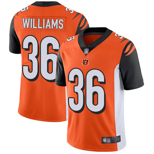 Bengals #36 Shawn Williams Orange Alternate Men's Stitched Football Vapor Untouchable Limited Jersey