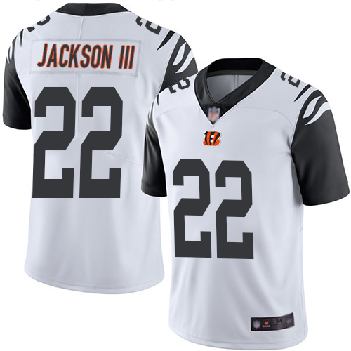 Bengals #22 William Jackson III White Men's Stitched Football Limited Rush Jersey
