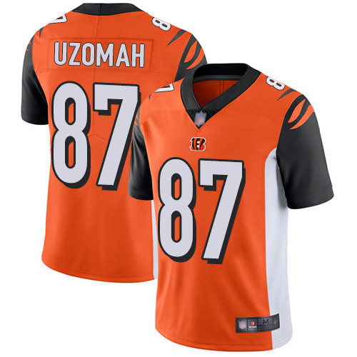 Bengals #87 C.J. Uzomah Orange Alternate Men's Stitched Football Vapor Untouchable Limited Jersey