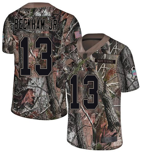 Nike Browns #13 Odell Beckham Jr Camo Men's Stitched NFL Limited Rush Realtree Jersey
