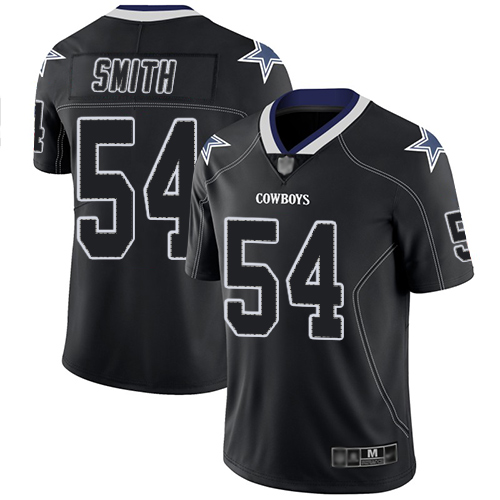 Cowboys #54 Jaylon Smith Lights Out Black Men's Stitched Football Limited Rush Jersey
