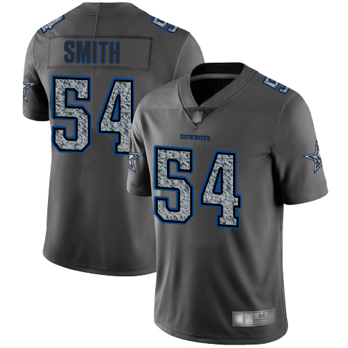 Cowboys #54 Jaylon Smith Gray Static Men's Stitched Football Vapor Untouchable Limited Jersey