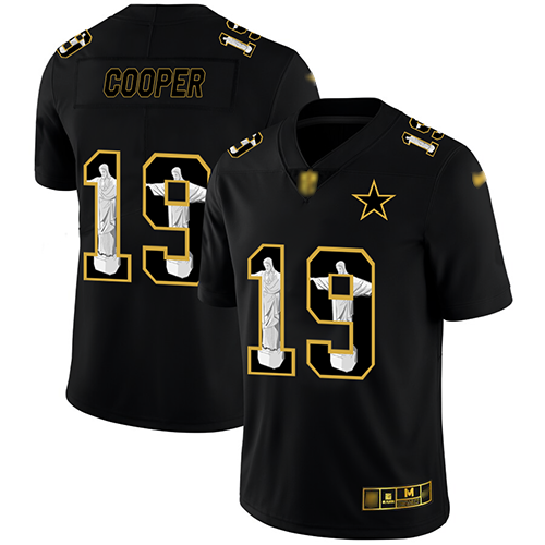 Cowboys #19 Amari Cooper Black Men's Stitched Football Limited Jesus Faith Jersey