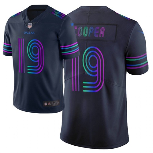 Cowboys #19 Amari Cooper Navy Men's Stitched Football Limited City Edition Jersey