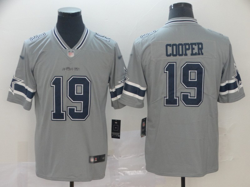 Cowboys #19 Amari Cooper Gray Men's Stitched Football Limited Inverted Legend Jersey