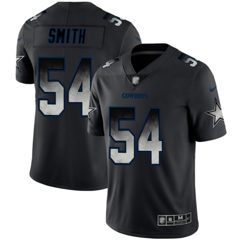 Cowboys #54 Jaylon Smith Black Men's Stitched Football Vapor Untouchable Limited Smoke Fashion Jersey