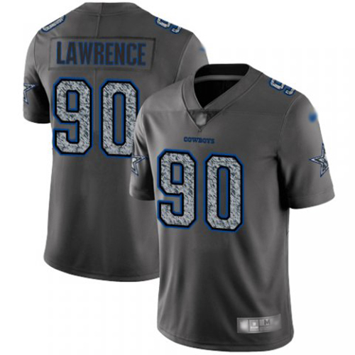 Cowboys #90 Demarcus Lawrence Gray Static Men's Stitched Football Vapor Untouchable Limited Jersey