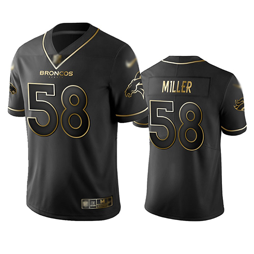 Broncos #58 Von Miller Black Men's Stitched Football Limited Golden Edition Jersey
