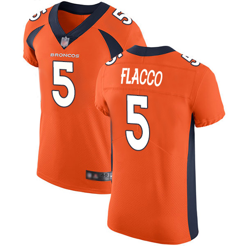 Nike Broncos #5 Joe Flacco Orange Team Color Men's Stitched NFL Vapor Untouchable Elite Jersey