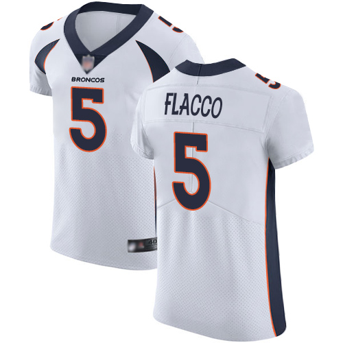 Nike Broncos #5 Joe Flacco White Men's Stitched NFL Vapor Untouchable Elite Jersey