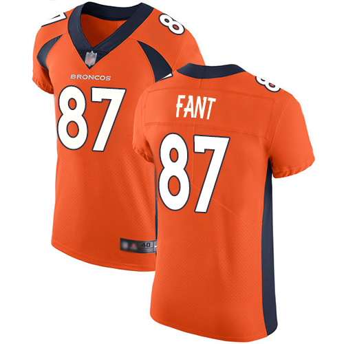 Nike Broncos #87 Noah Fant Orange Team Color Men's Stitched NFL Vapor Untouchable Elite Jersey