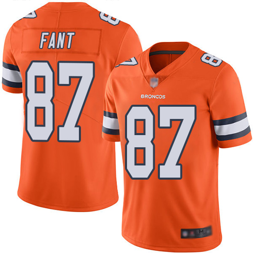 Nike Broncos #87 Noah Fant Orange Men's Stitched NFL Limited Rush Jersey Nike Broncos #87 Noah Fant Orange Men's Stitched NFL Limited Rush Jersey