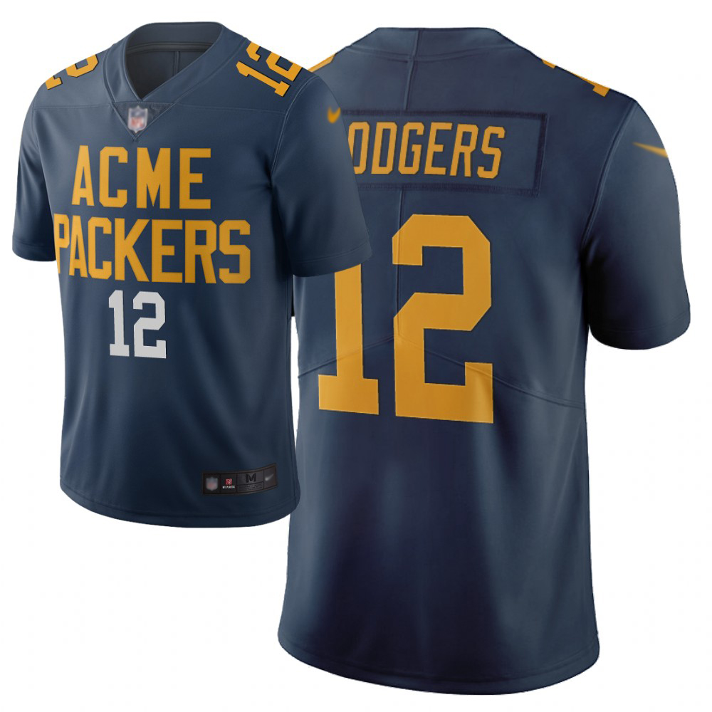 Packers #12 Aaron Rodgers Navy Men's Stitched Football Limited City Edition Jersey