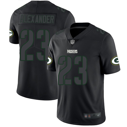 Packers #23 Jaire Alexander Black Men's Stitched Football Limited Rush Impact Jersey