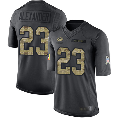Packers #23 Jaire Alexander Black Men's Stitched Football Limited 2016 Salute To Service Jersey